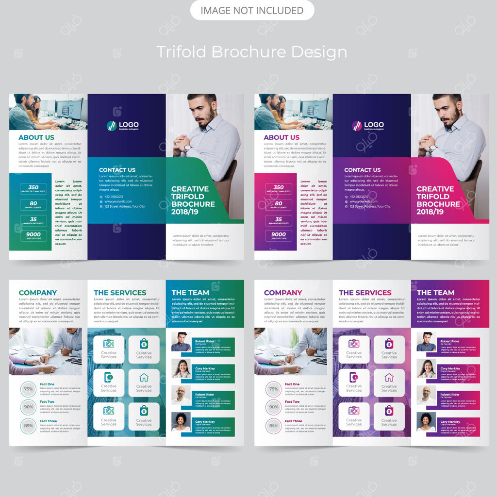 طراحی بروشور سه‌لت تجاری