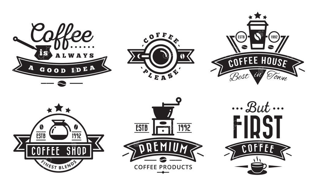 لوگو و برچسب قهوه برای کافه