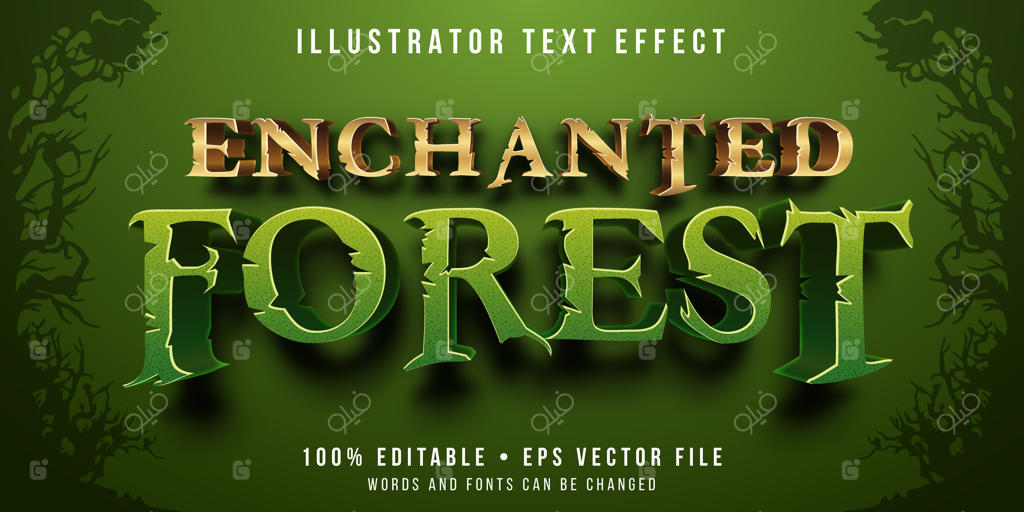 افکت متن قابل ویرایش - به سبک جنگل جادویی