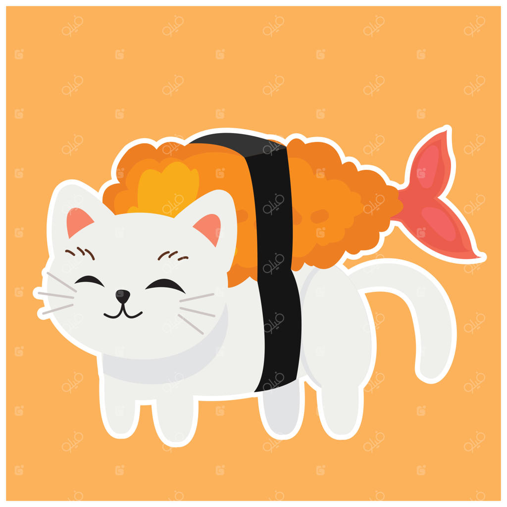 گربه ناز در سوشی