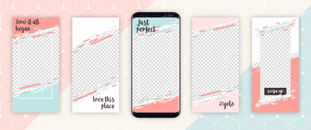 قالب پاستلی برای استوری اینستاگرام