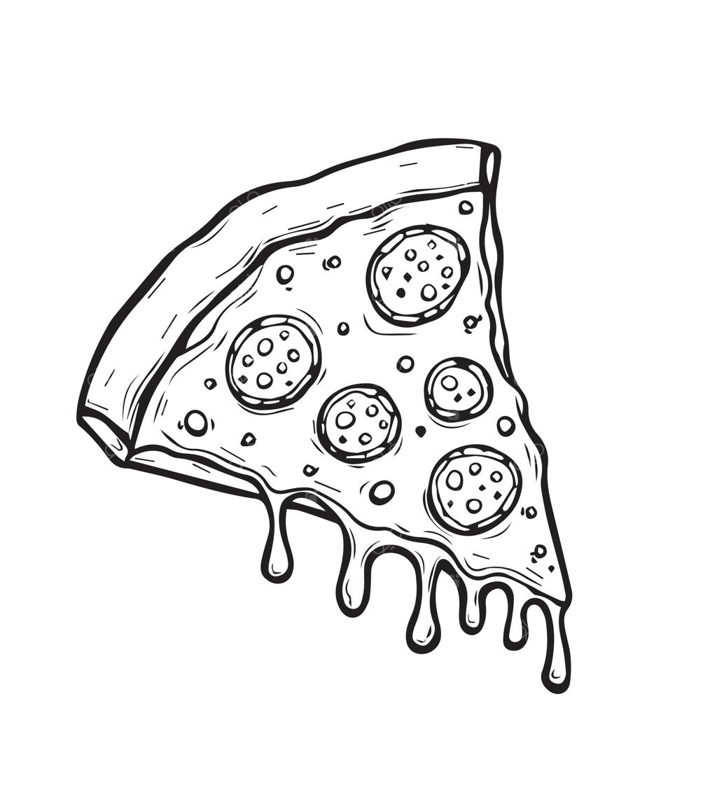 یک برش پیتزا با پنیر و سس