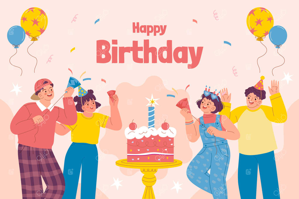 پس‌زمینه تخت برای جشن تولد