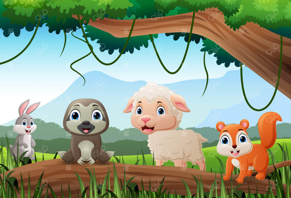 حیوانات کارتونی جنگل