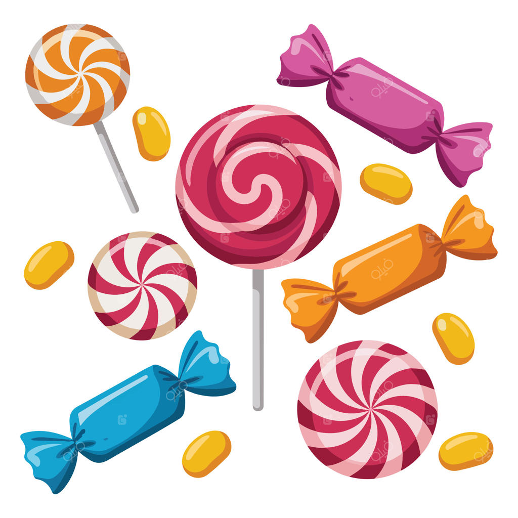 تصویر آبنبات‌ها، پاستیل‌ها و مارشمالوها