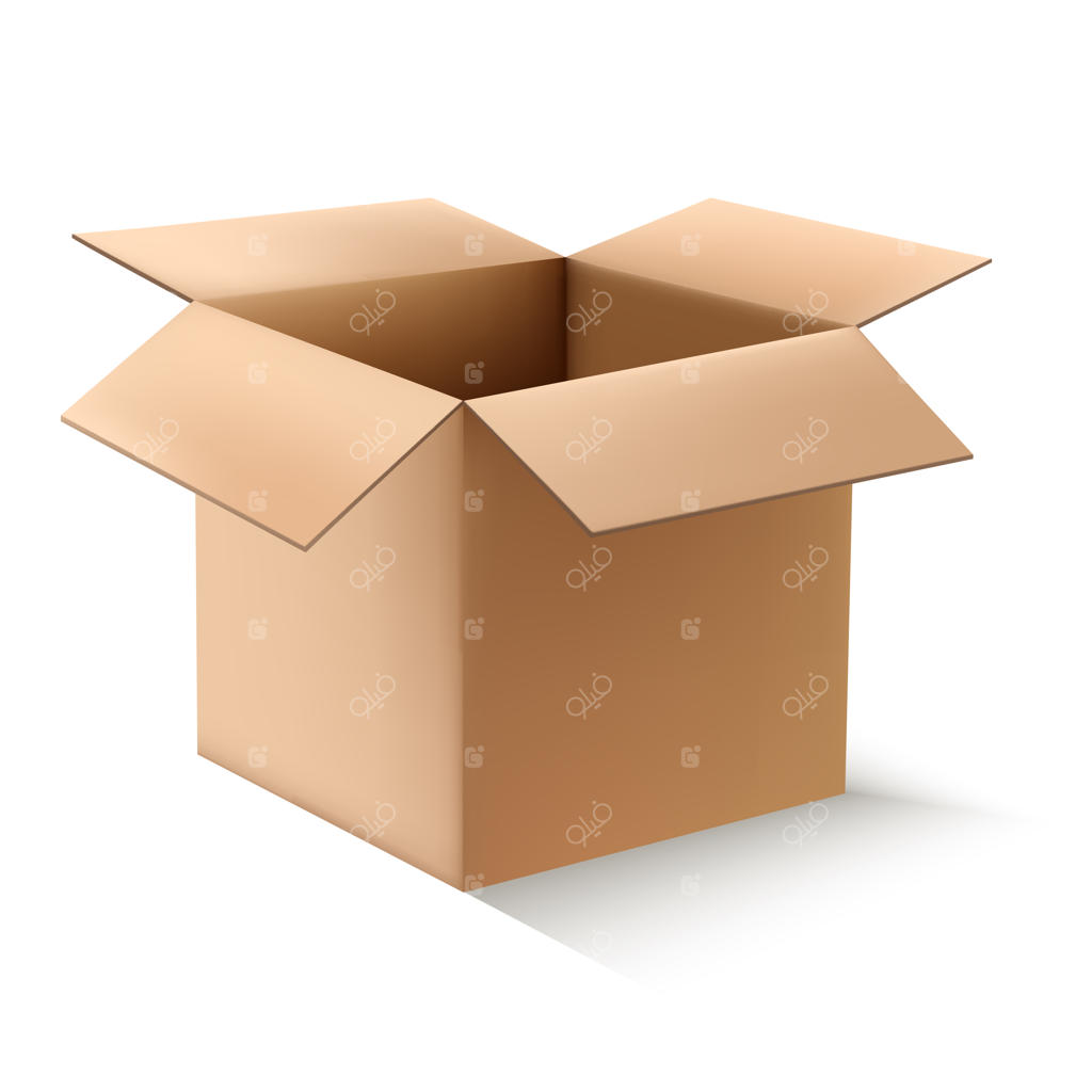 تصویرسازی وکتور: جعبه کارتونی