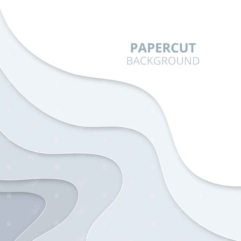 پس‌زمینه سه‌بعدی انتزاعی با شکل‌های کاغذی روشن. پس‌زمینه کاغذبریده