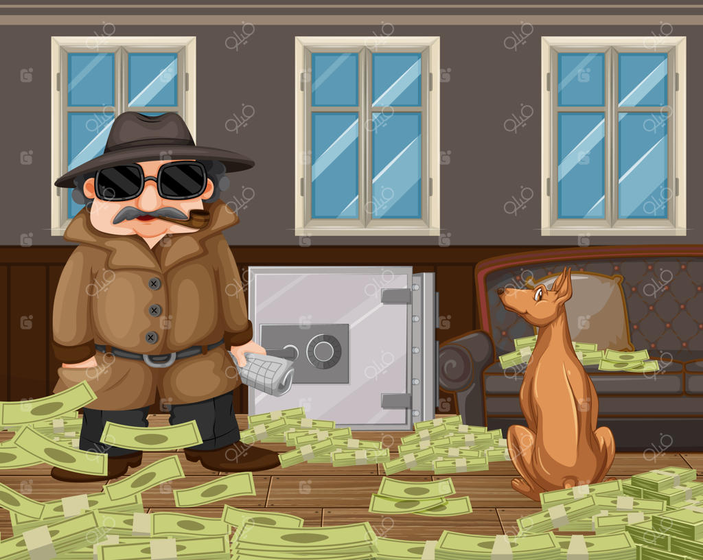 دزدی که از صندوق امانت پول می‌دزدد