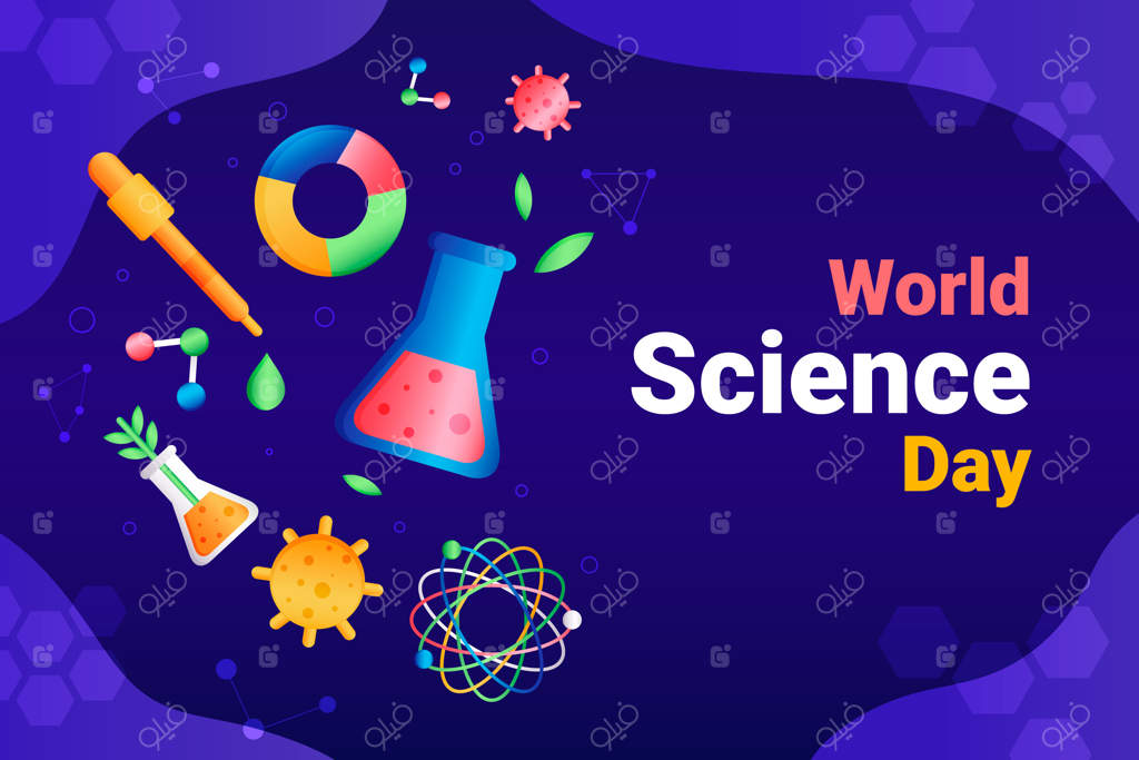 پس‌زمینه روز جهانی علم با طرح گرادینت