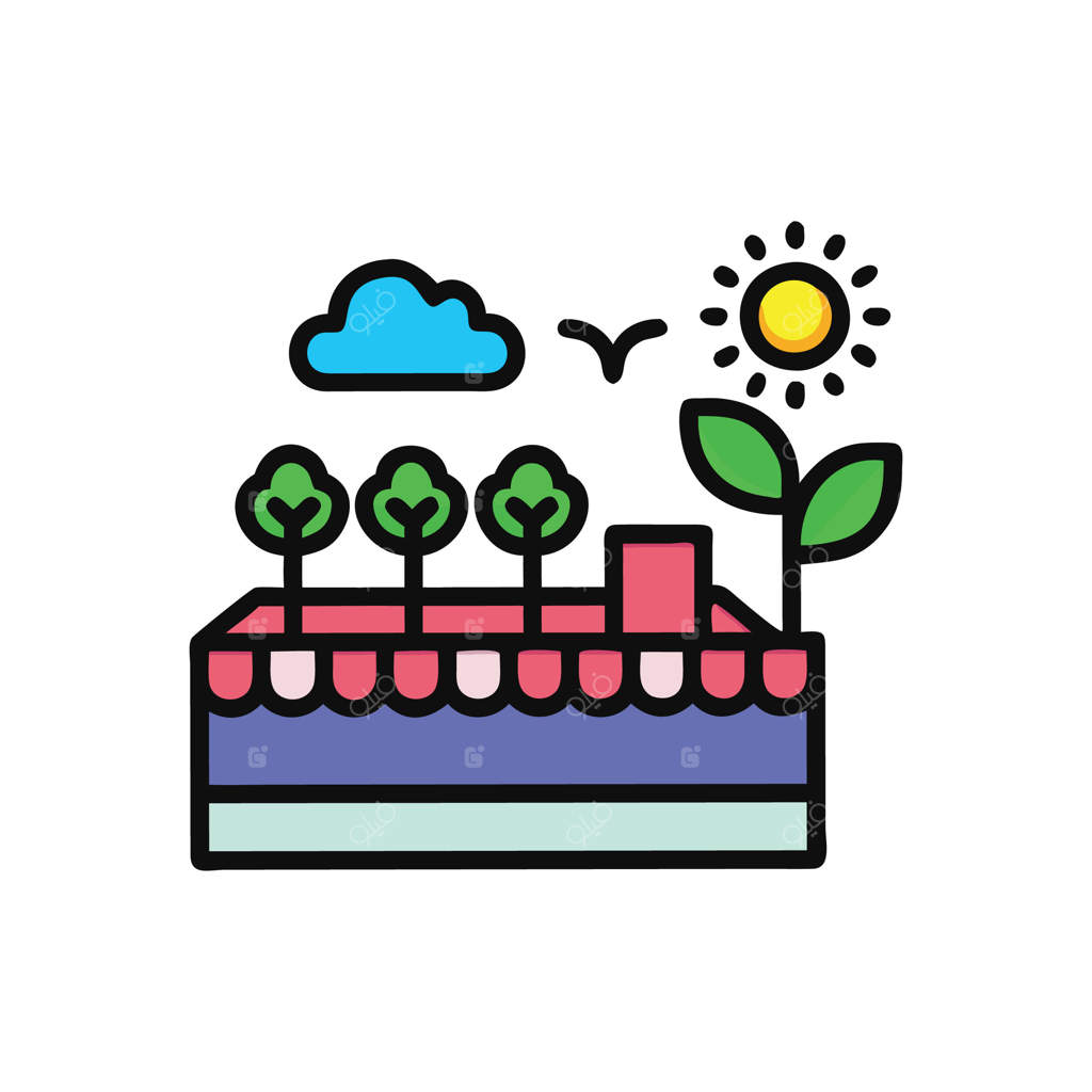 باغ بام باشکوه با منظره‌ای از شهر