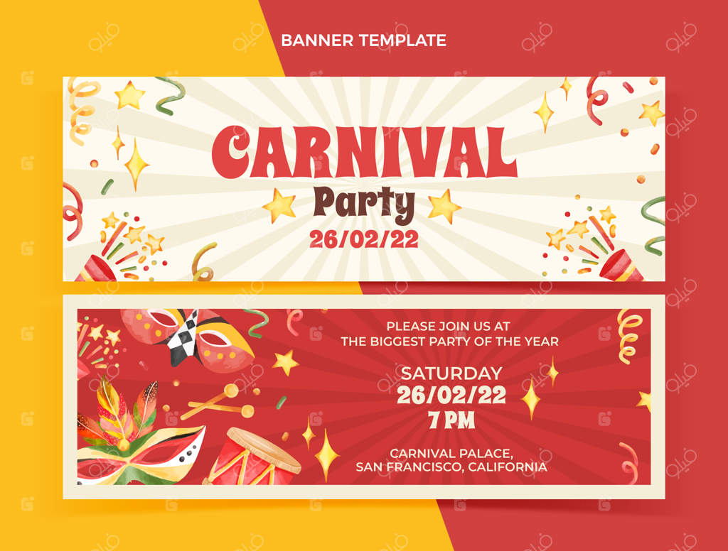 مجموعه بنرهای افقی جشنواره آبرنگی