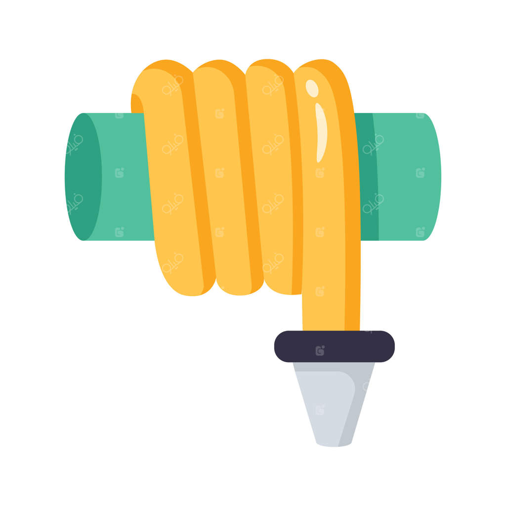 آیکون سه‌بعدی زیبا از شلنگ آب باغچه