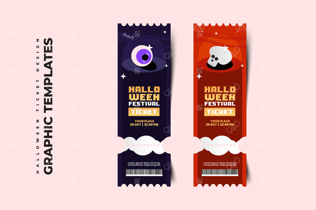 طرح گرافیکی شیک و ساده برای هالووین که به راحتی قابل تنظیم است