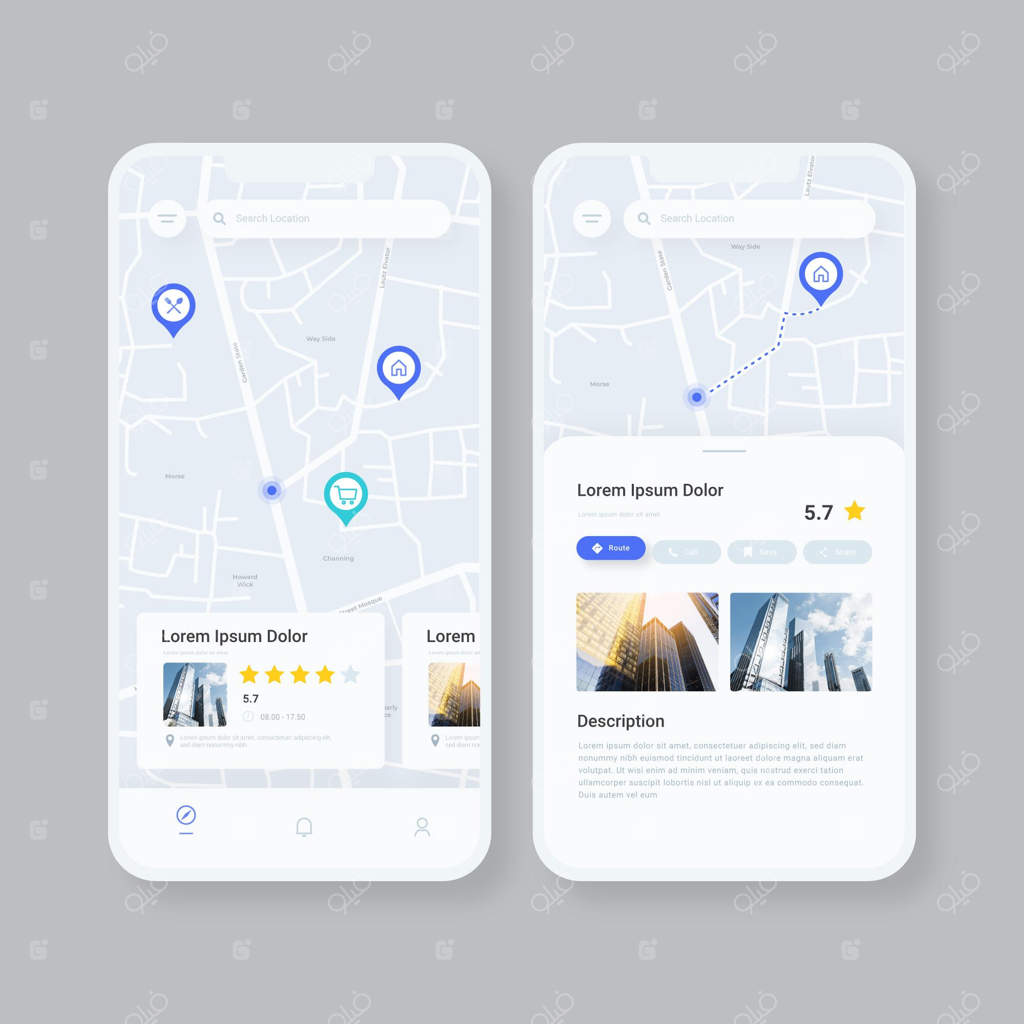 اپلیکیشن مکان‌یابی روی تلفن هوشمند