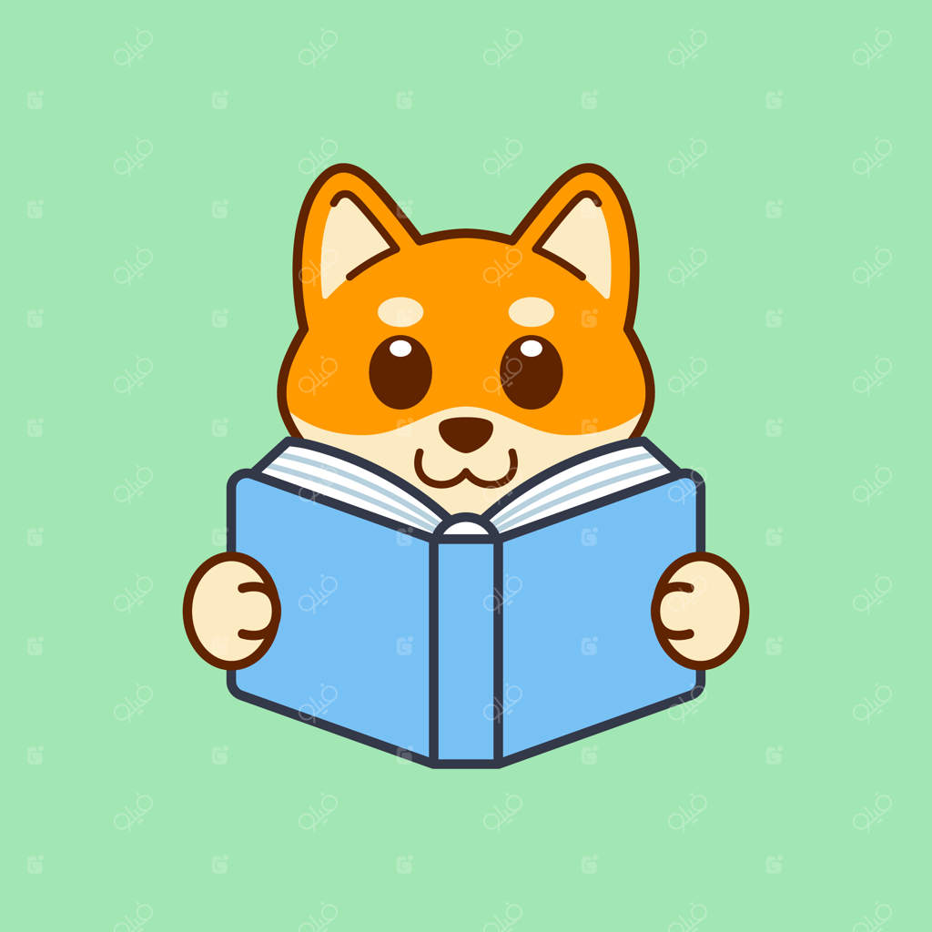 شیبا اینوی بامزه در حال خواندن کتاب