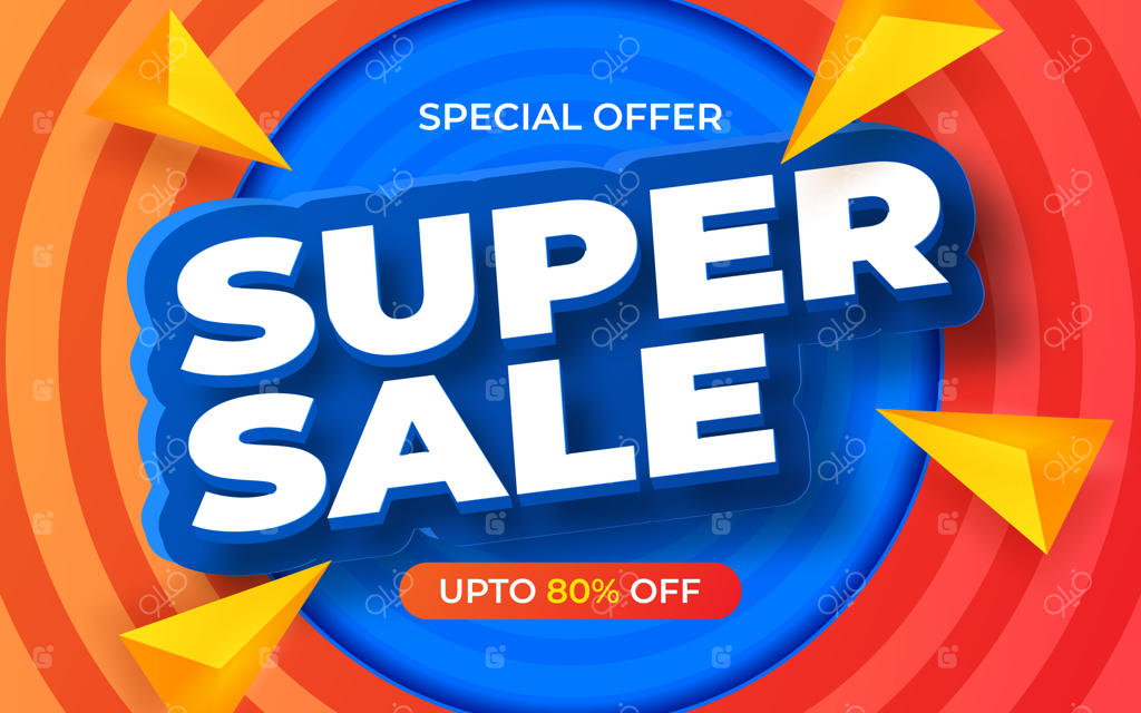 طراحی قالب بنر فوق‌العاده تخفیف برای تبلیغات رسانه‌ای و شبکه‌های اجتماعی