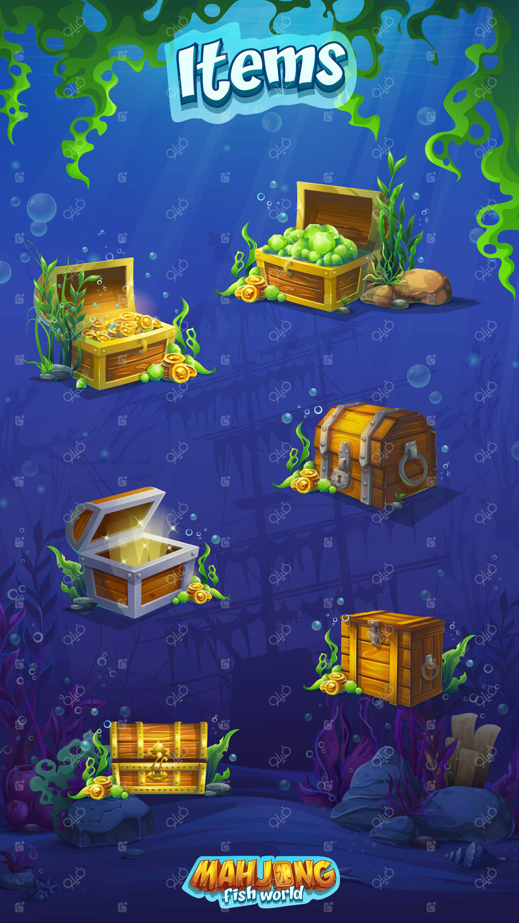 تصویر مجموعه‌ای از صندوقچه‌های چوبی مختلف