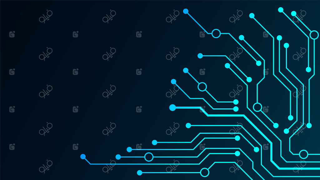 پس‌زمینه فناوری با جلوه‌های دیجیتال و مدرن