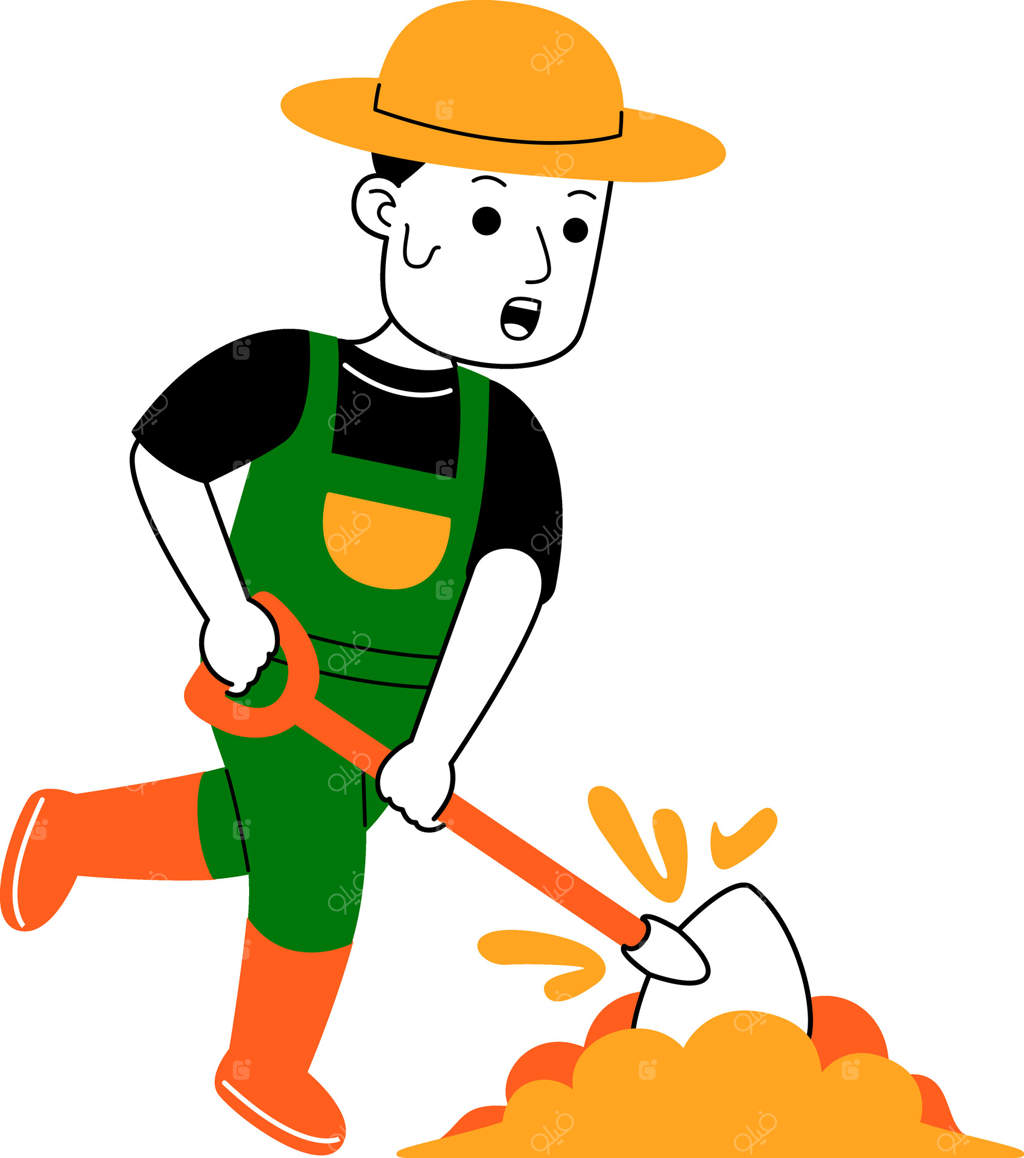 تصویر وکتور کشاورز جوان - پرو وکتور