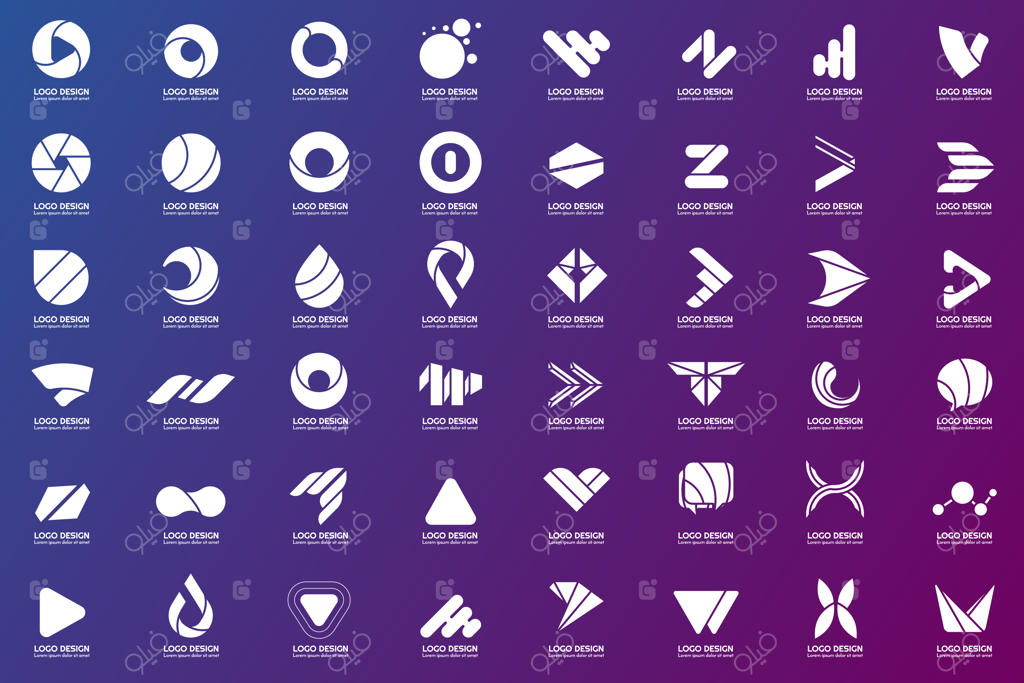 لوگوی مینیمال وکتور مدرن برای بنر