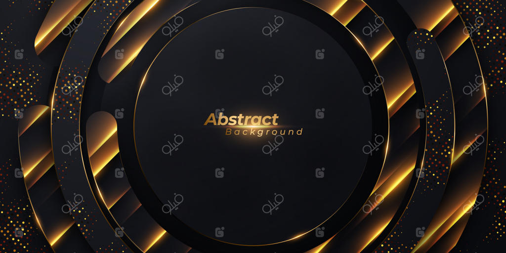 پس‌زمینه‌ای لوکس با طرح دایره‌ای درخشان.