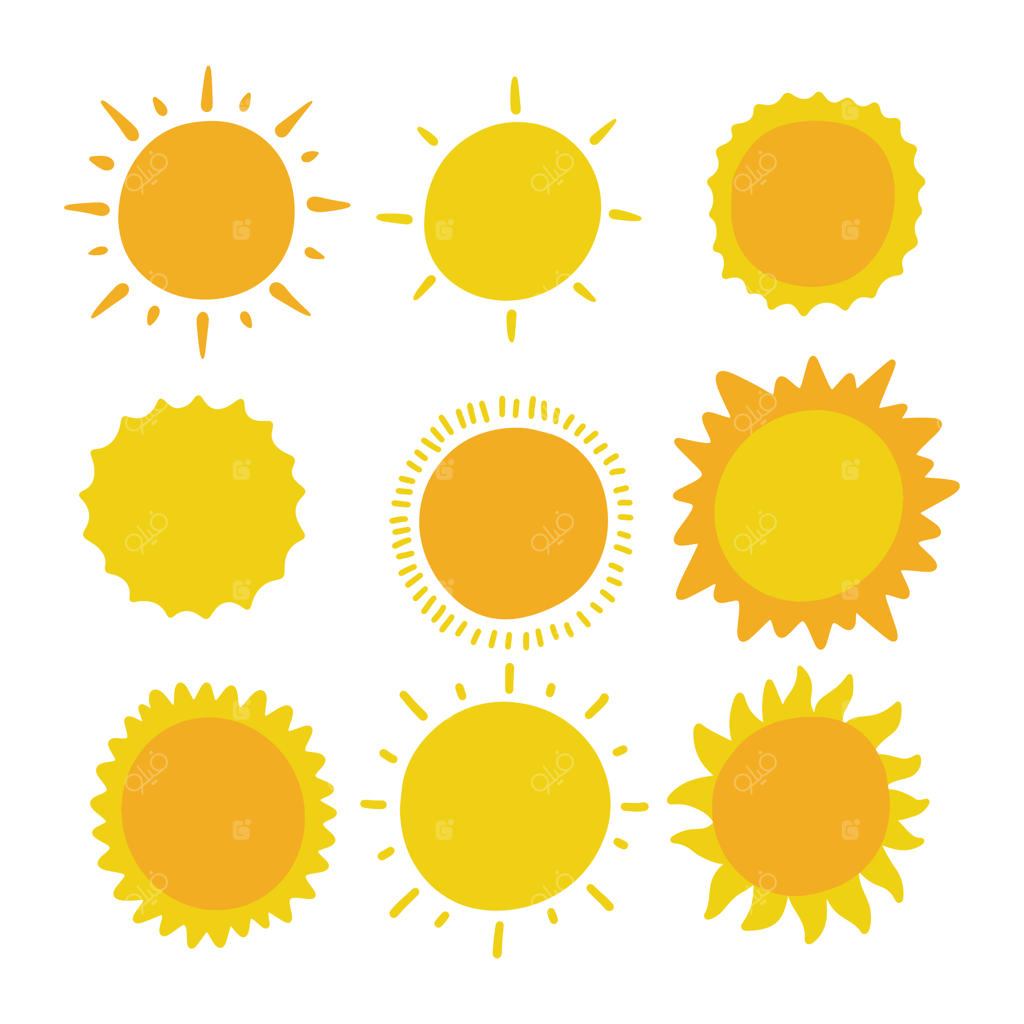 تصویر برداری دست‌کشیده از خورشید