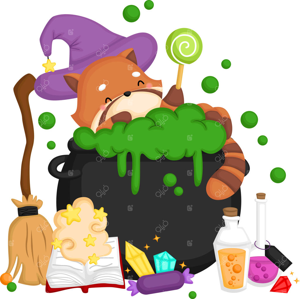 تصویر بامزه یک پاندای قرمز در حال حمام جادویی