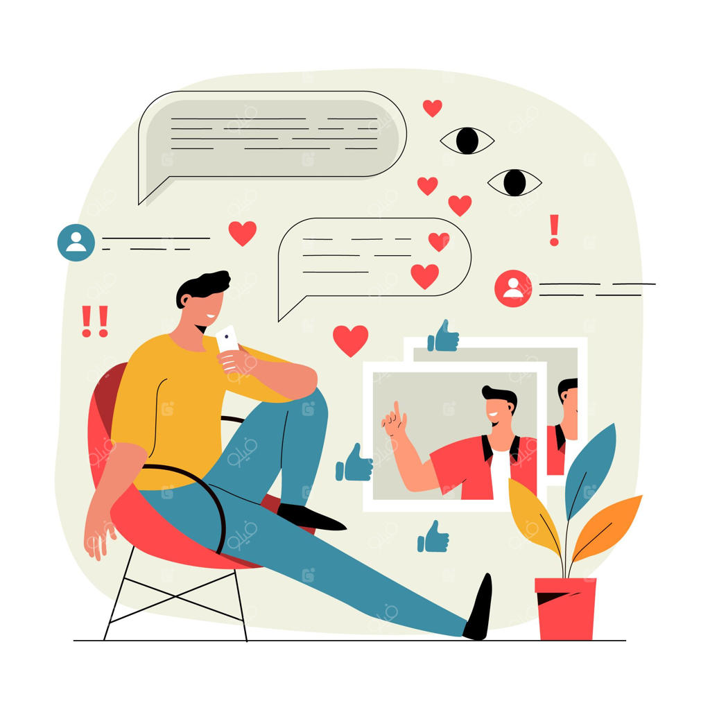 تصویرسازی ویدیو بلاگینگ اینفلوئنسرها