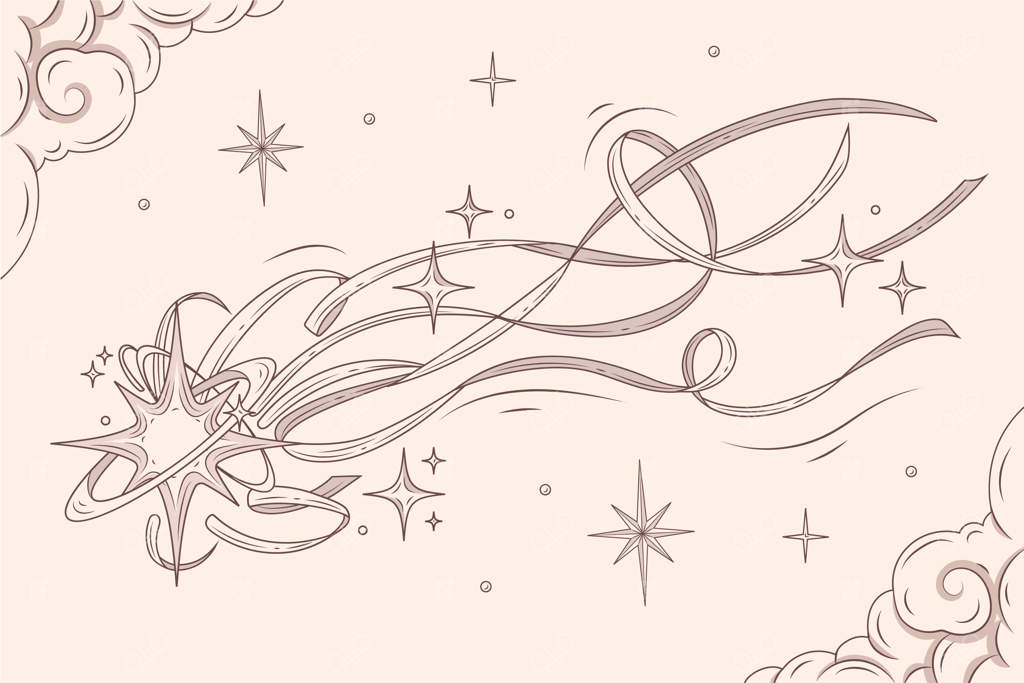 تصویر ستاره دنباله‌دار دست‌کشیده