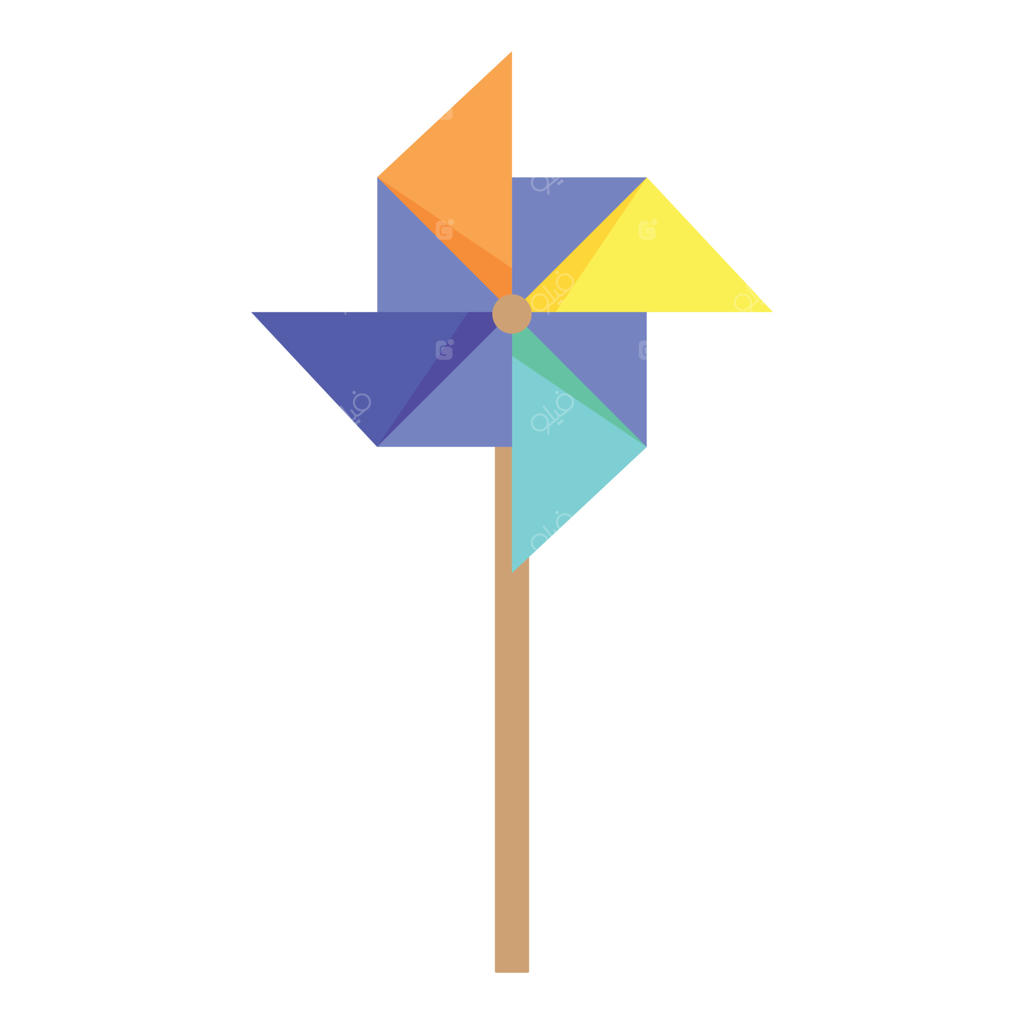 آیکون فن وکتور کارتونی. بادی کاغذی