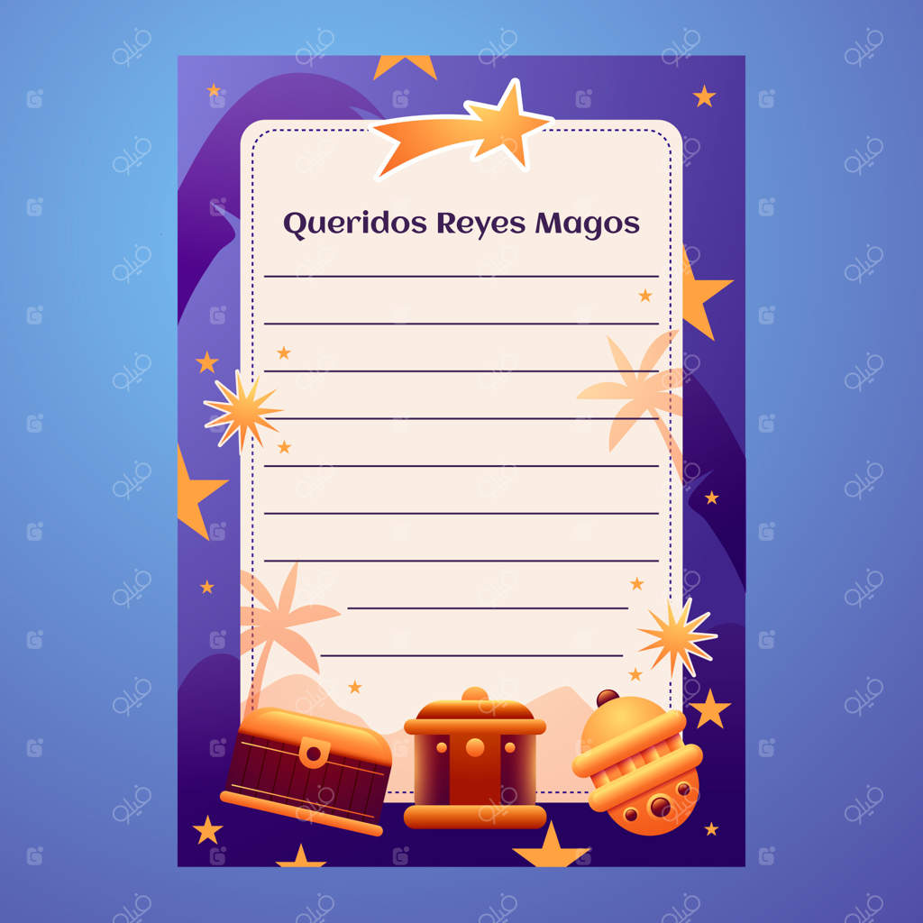 طراحی قالب نامه برای نامه‌نویسی به سه پادشاه مجوس