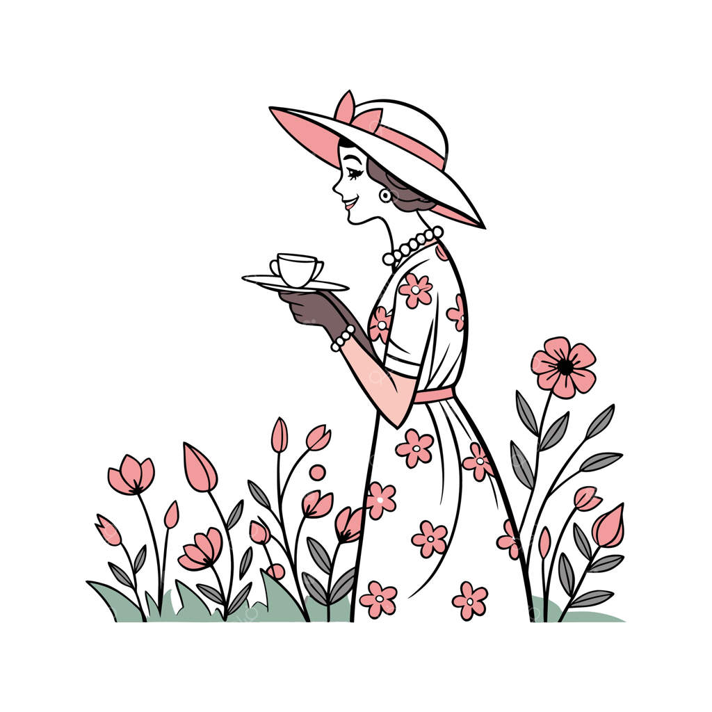 اثر هنری مدل مد باغ دلربا با چای.