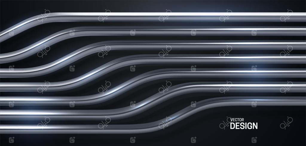 پس‌زمینه انتزاعی با طرح راه‌راه نقره‌ای