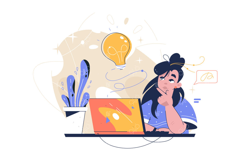 زن جوان با ایده‌ای نو