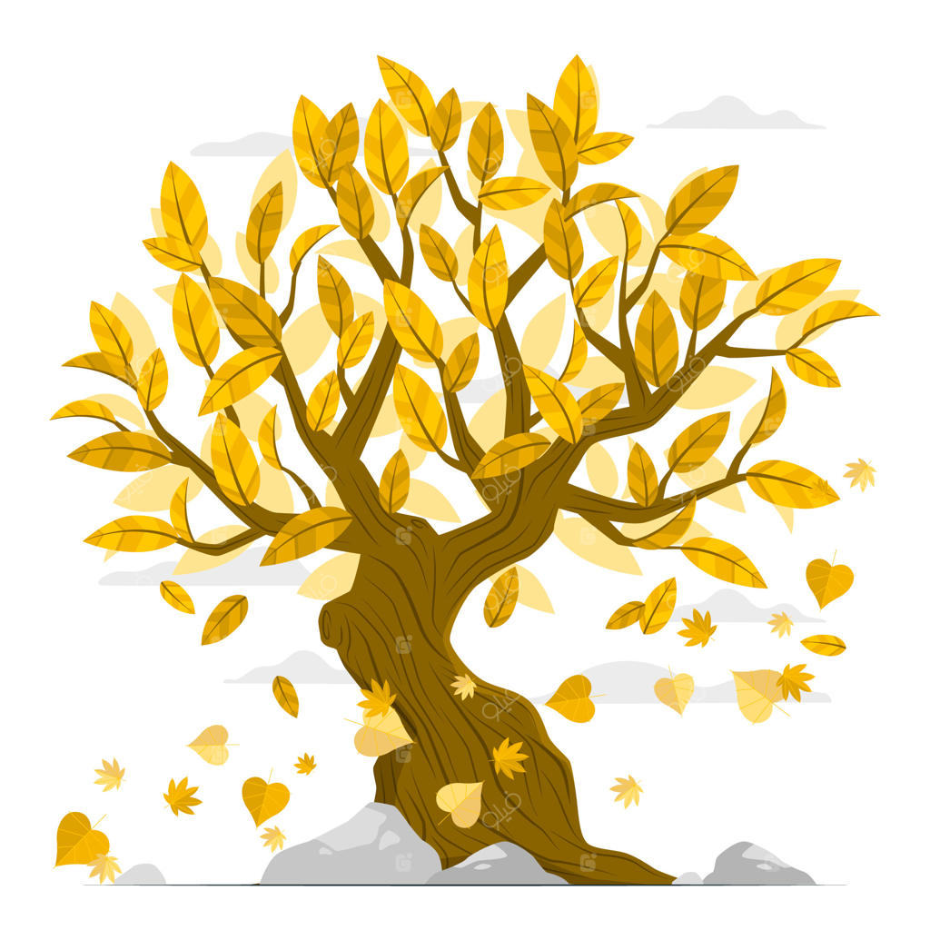 تصویرسازی مفهومی درخت پاییزی