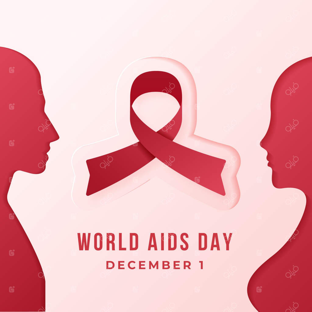 افرادی که به یکدیگر نگاه می‌کنند به سبک کاغذی به مناسبت روز جهانی ایدز