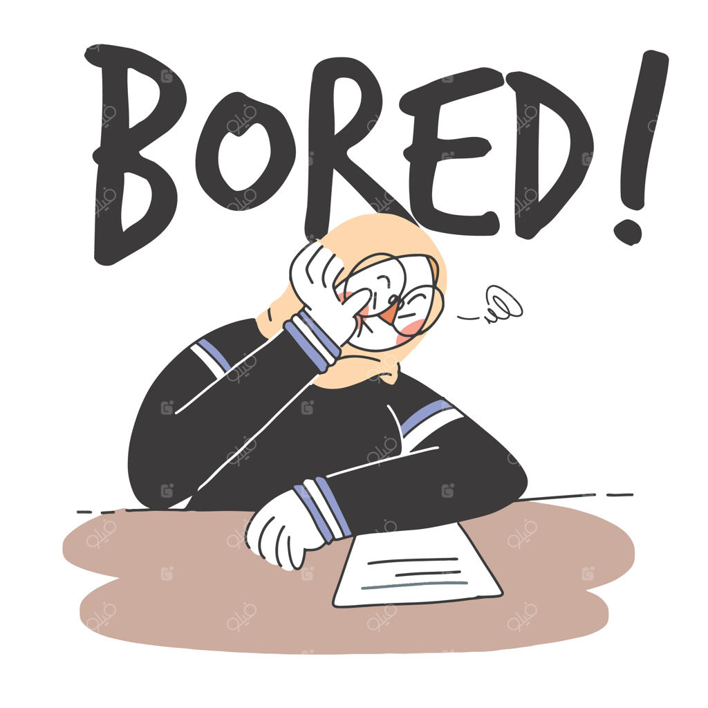 نوجوان مسلمان محجبه بی‌حوصله