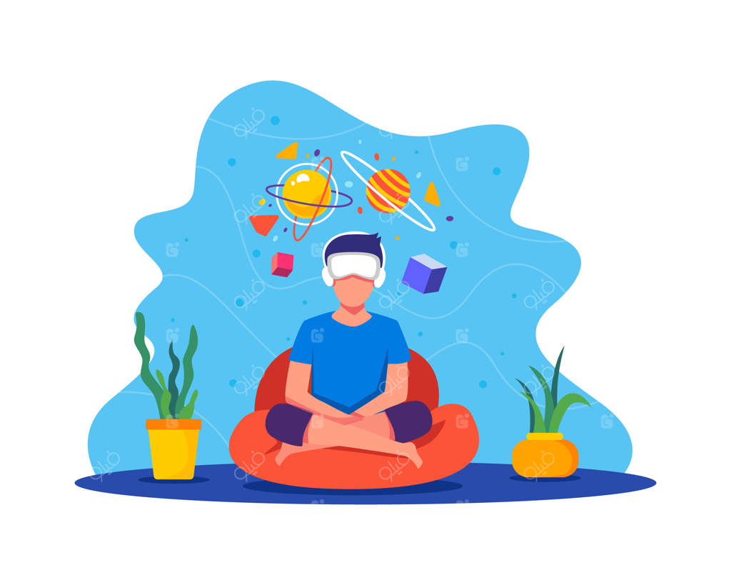 استفاده از واقعیت افزوده: جوانی در خانه عینک واقعیت مجازی می‌زند