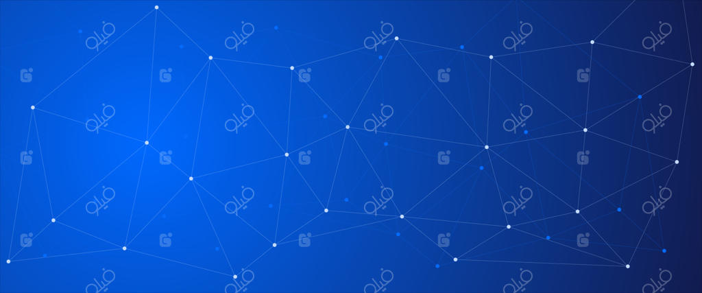 پس‌زمینه هندسی و اتصال نقاط و خطوط. ارتباط شبکه جهانی. فناوری دیجیتال با پس‌زمینه شبکه پیچیده.