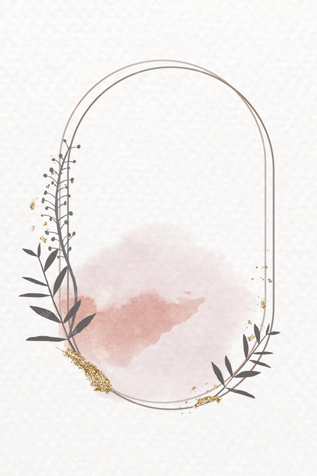 وکتور قاب بیضی گل‌دار اکلیلی