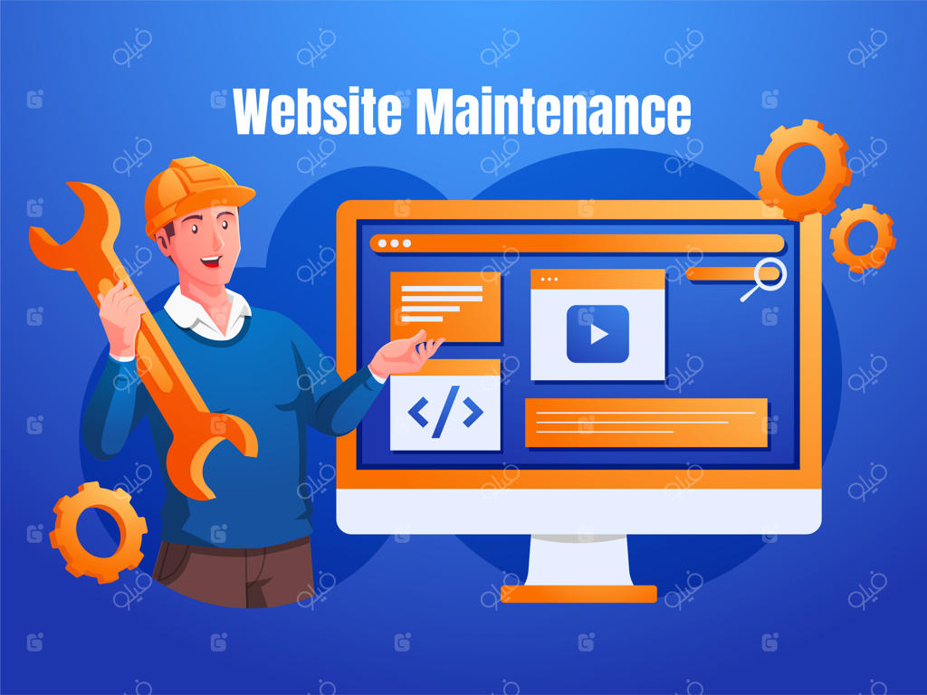 مفهوم وب‌سایت در دست ساخت؛ تعمیر سیستم و به‌روزرسانی سرور توسط تیم توسعه‌دهندگان