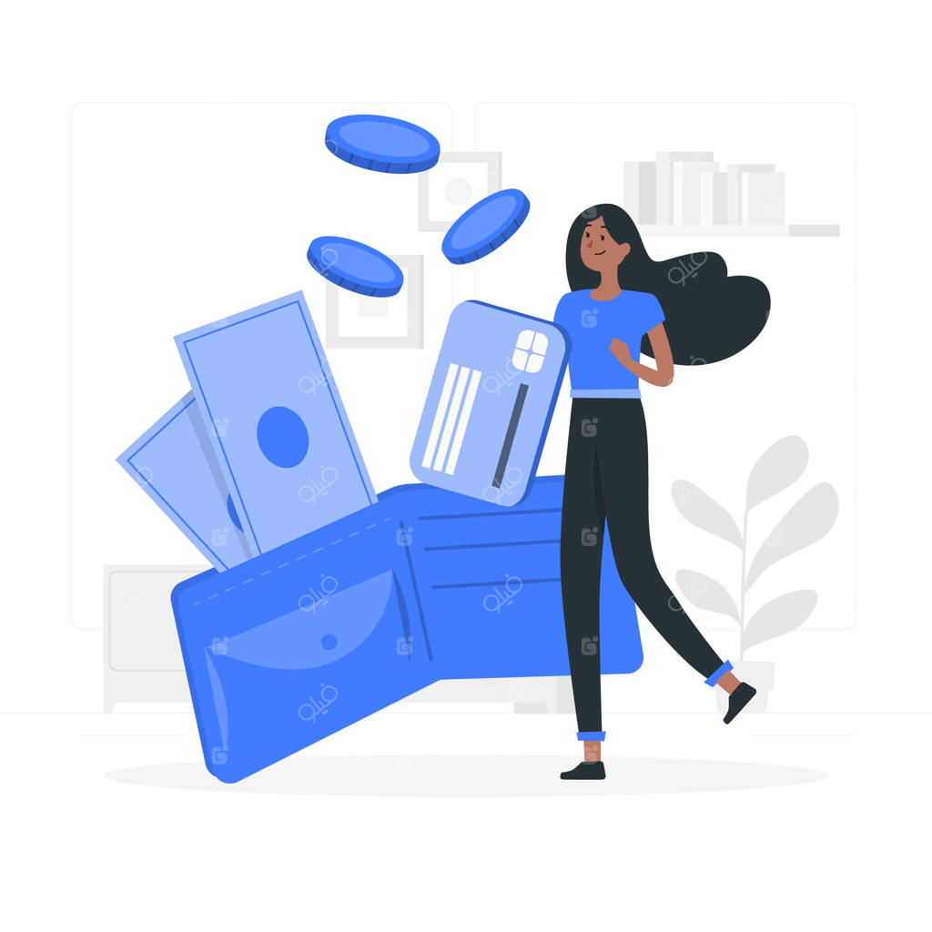 تصویر مفهومی کیف پول