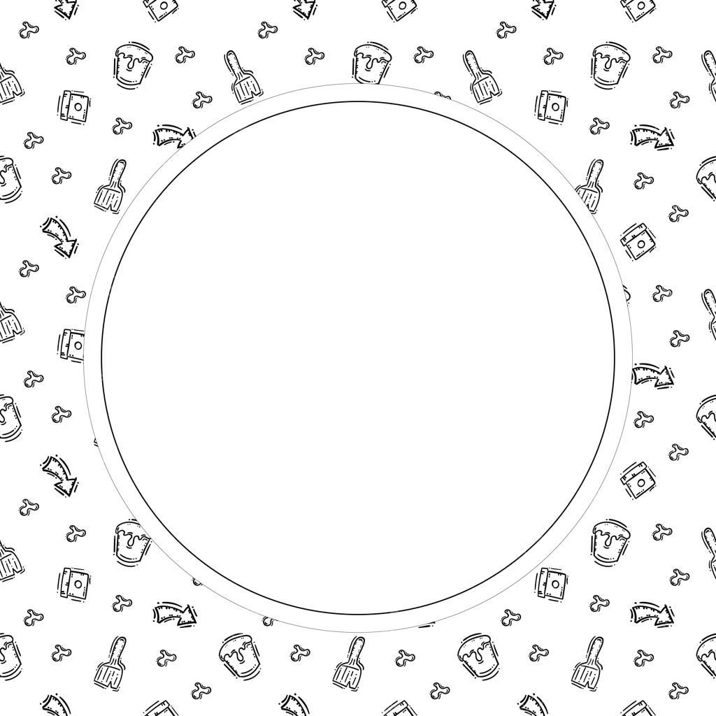 قاب و پس‌زمینه ابزار و لوازم هنری با طراحی دستی