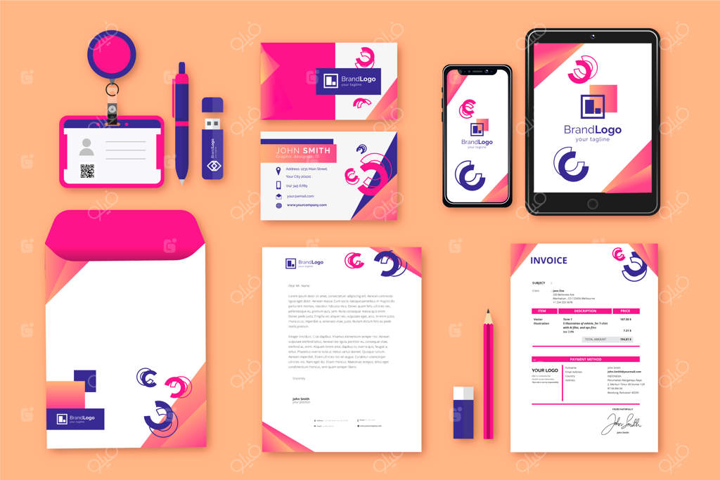 مجموعه لوازم التحریر مدرن برای تجارت