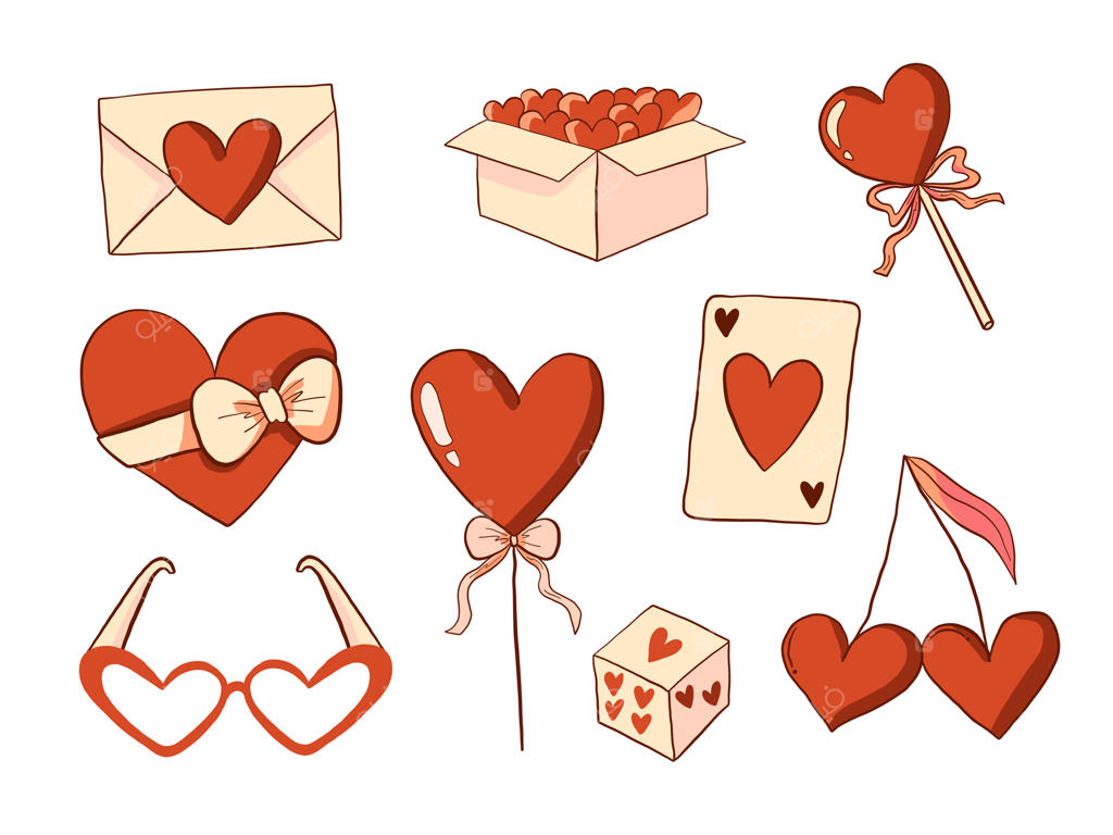 تصاویر قلب رنگارنگ برای تم‌های رمانتیک