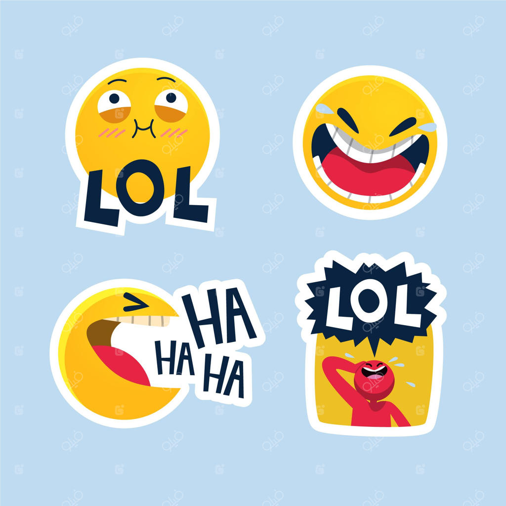 پک استیکرهای خنده‌دار و بامزه
