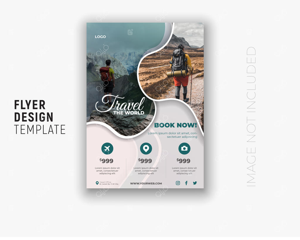 قالب تراکت و جلد بروشور مسافرتی