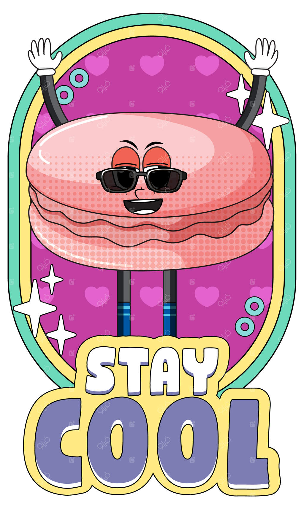 سبک کارتونی ماکارون با بیان کلمات