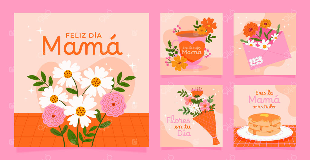 مجموعه پست‌های اینستاگرام روز مادر به سبک مینیمال