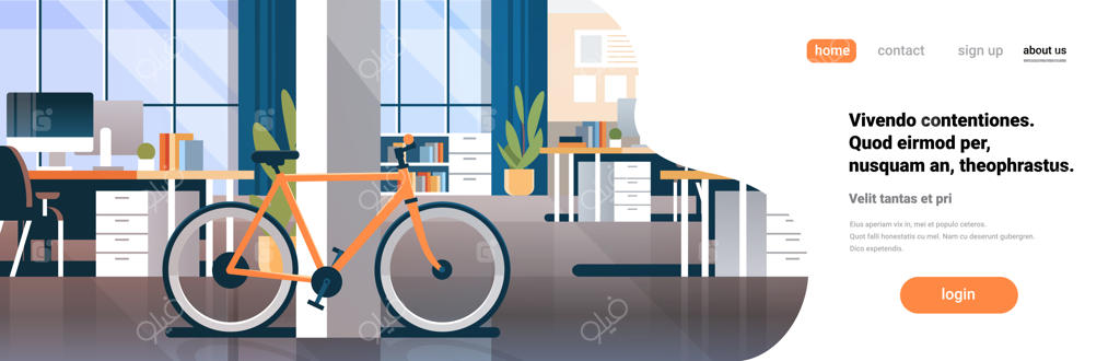 پوستر مرکز کار اشتراکی خلاقانه: طراحی داخلی فضای کار مدرن